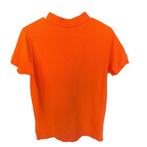 Polo Ralph Lauren Polo Shirt Men Medium Custom Fit Big Pony Orange Casual Cotton - Picture 2 of 10